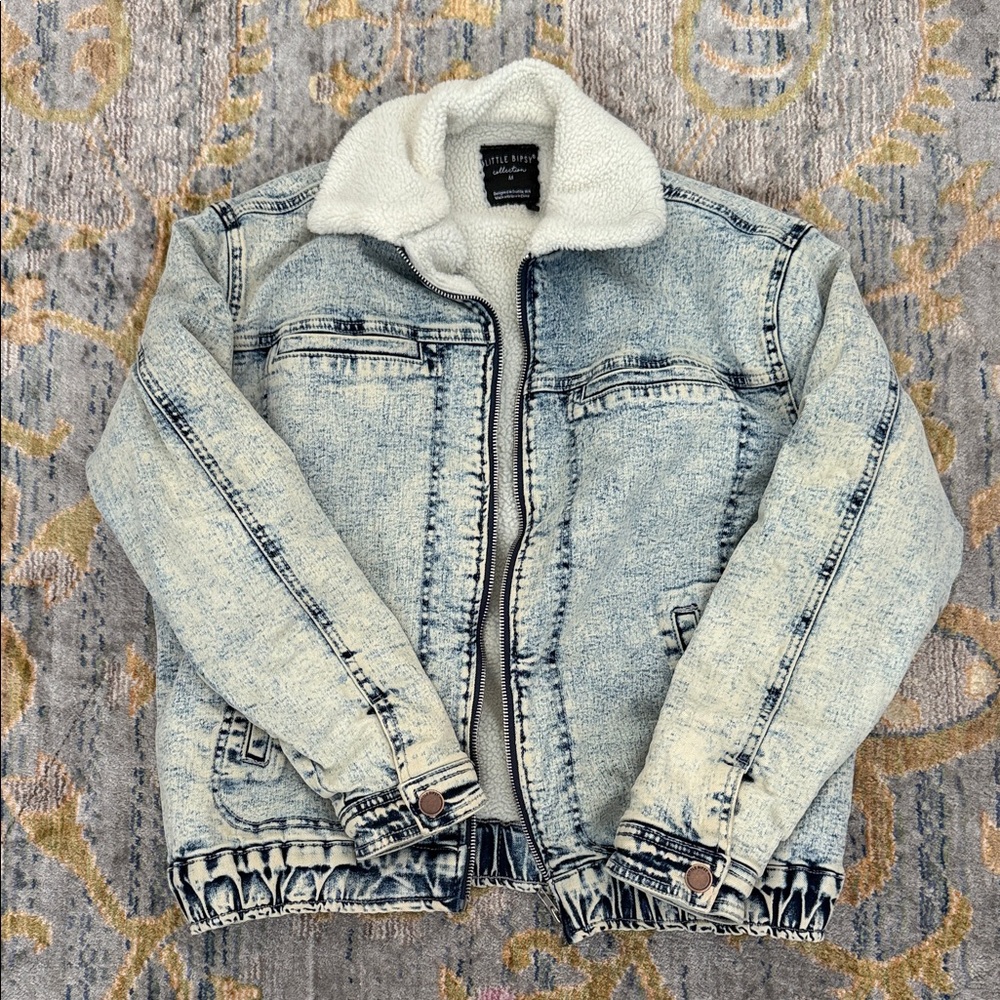 Little Bipsy Blue Denim Jacket with White Lining